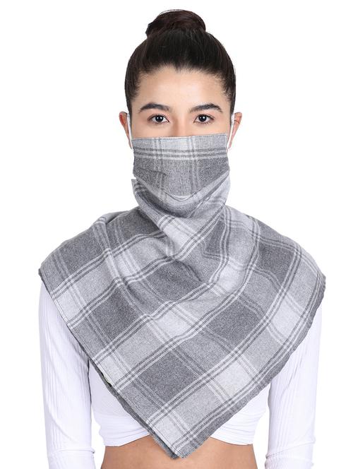 grey rayon scarf mask women - 17534991 -  Standard Image - 0