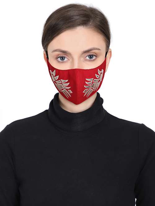 embroidered anti-pollution women mask - 17535012 -  Standard Image - 0