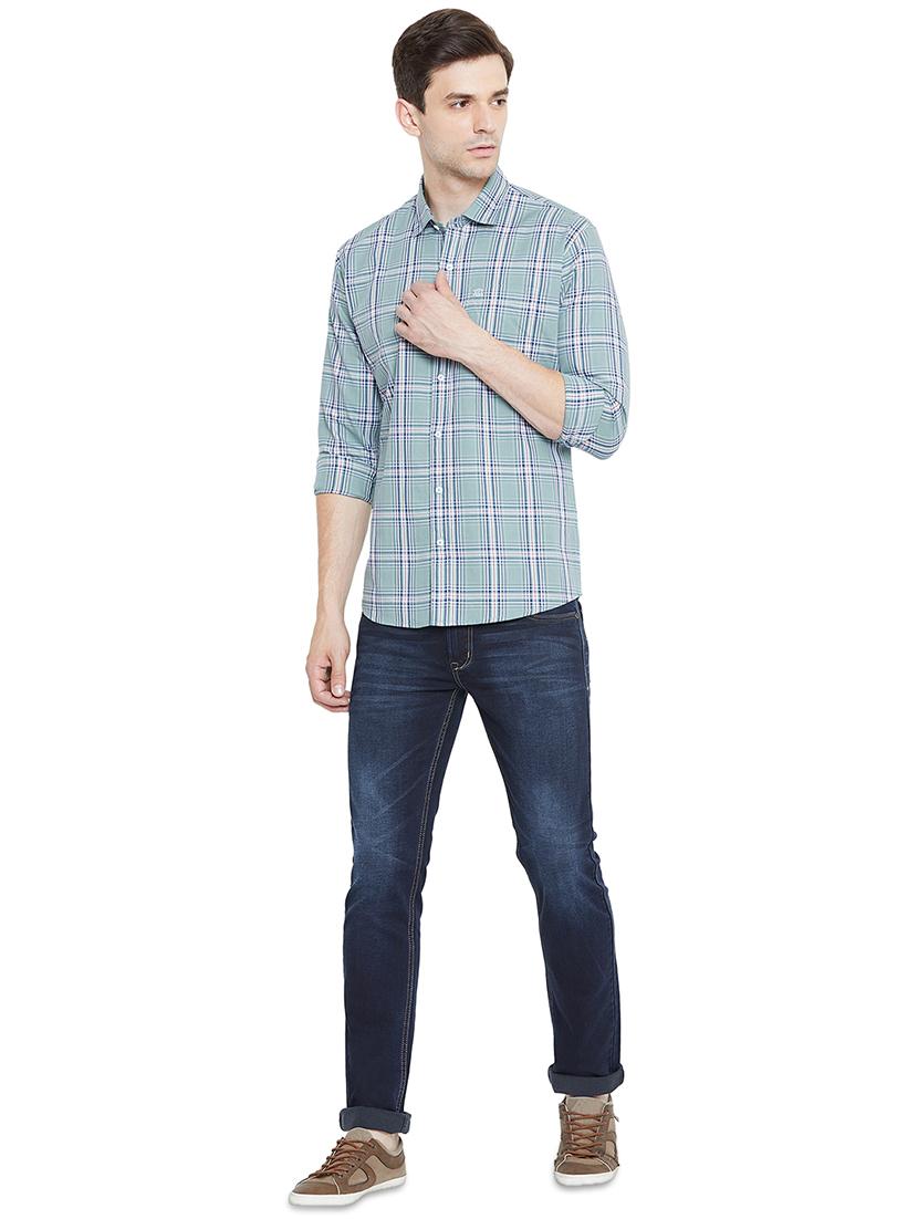 green checkered casual shirt - 17535728 - Standard Image - 3