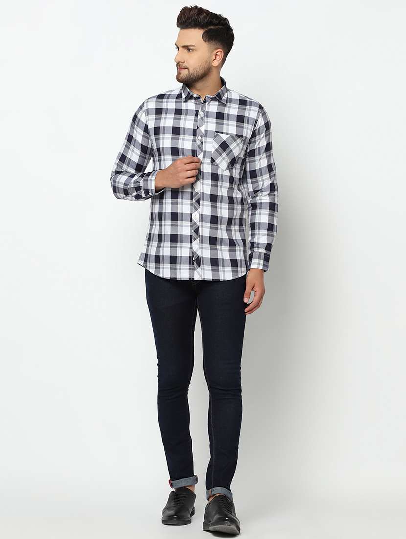 white checkered casual shirt - 17535759 -  Standard Image - 3
