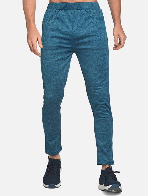 teal blue solid full length track pant - 17536685 -  Standard Image - 0