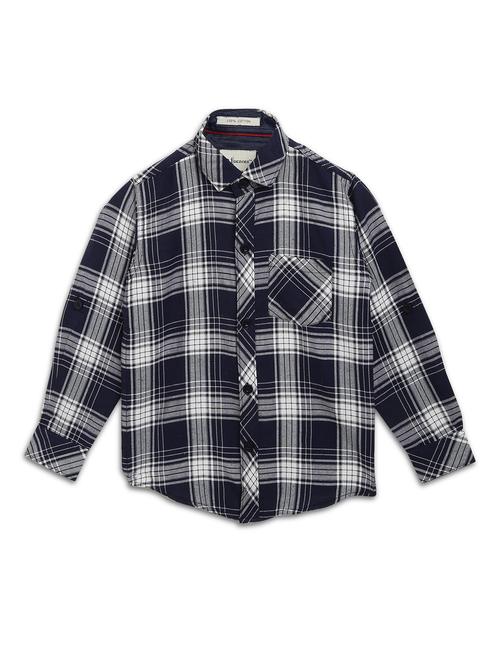 navy blue checkered shirt - 17536707 - Standard Image - 0