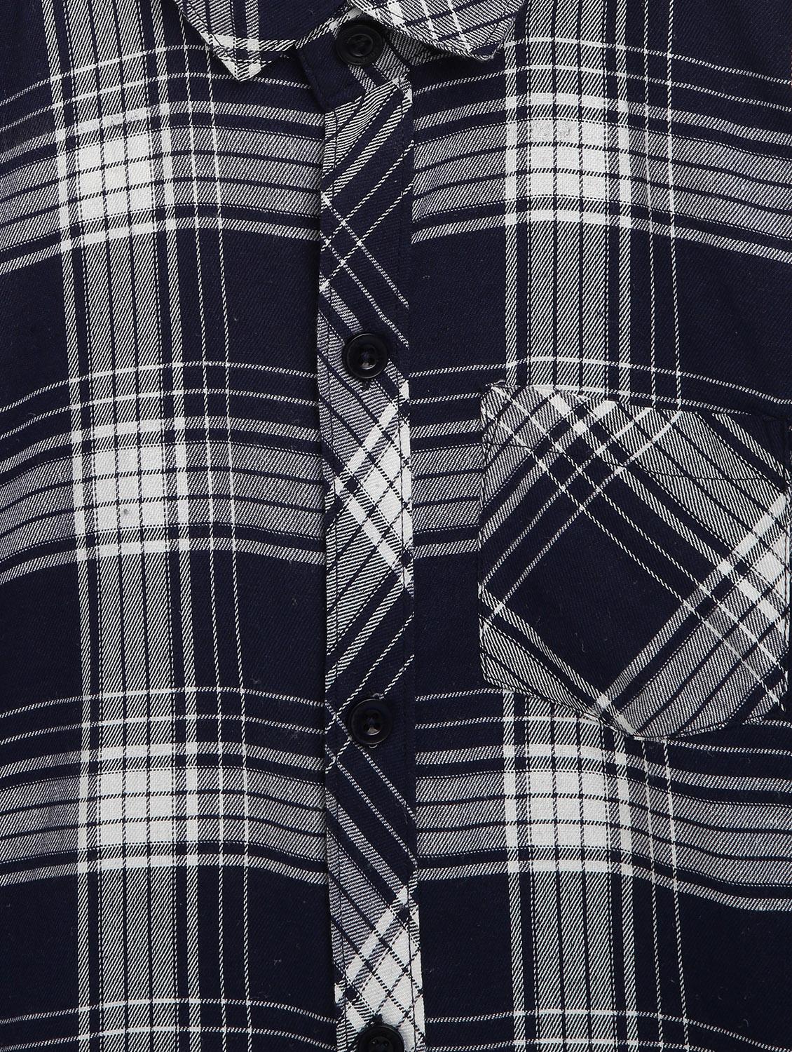 navy blue checkered shirt - 17536707 - Standard Image - 3