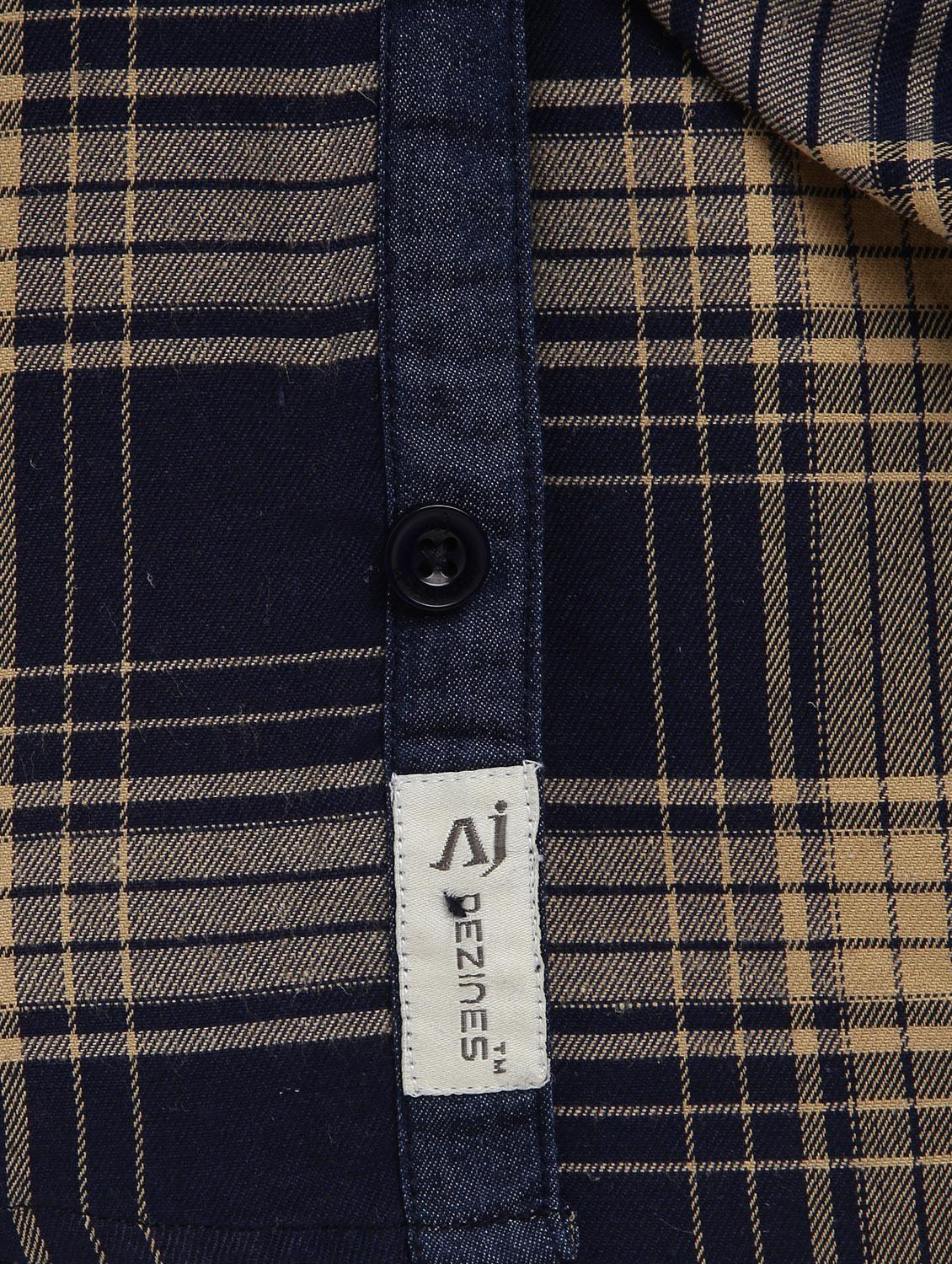 navy blue checkered shirt - 17536711 - Standard Image - 3