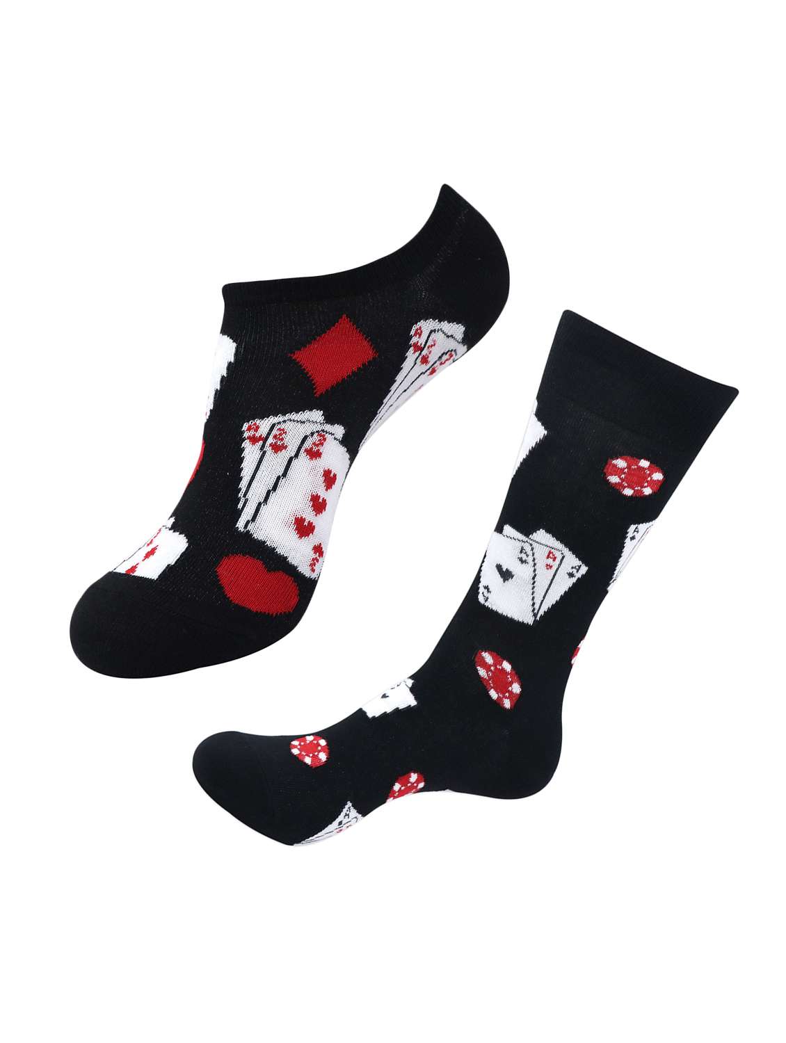 men pack of 2 printed above ankle length sock