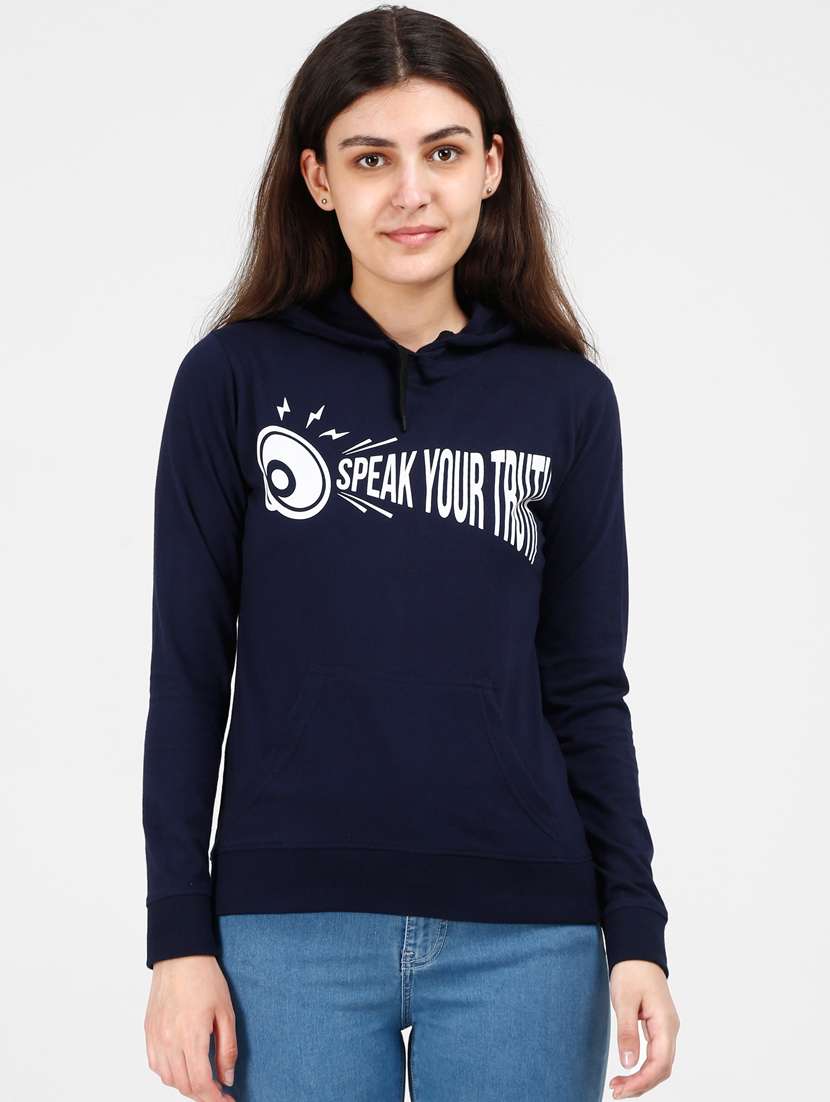 hooded neck printed sweatshirt  - 17538204 -  Zoom Image - 0