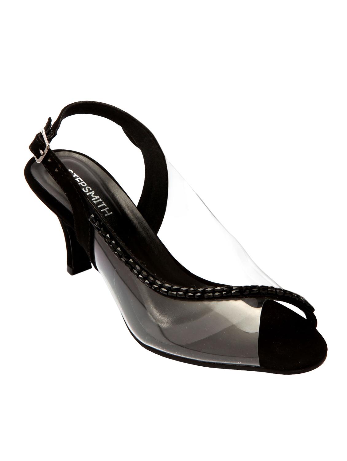 black synthetic back strap sandals - 17538481 -  Zoom Image - 0