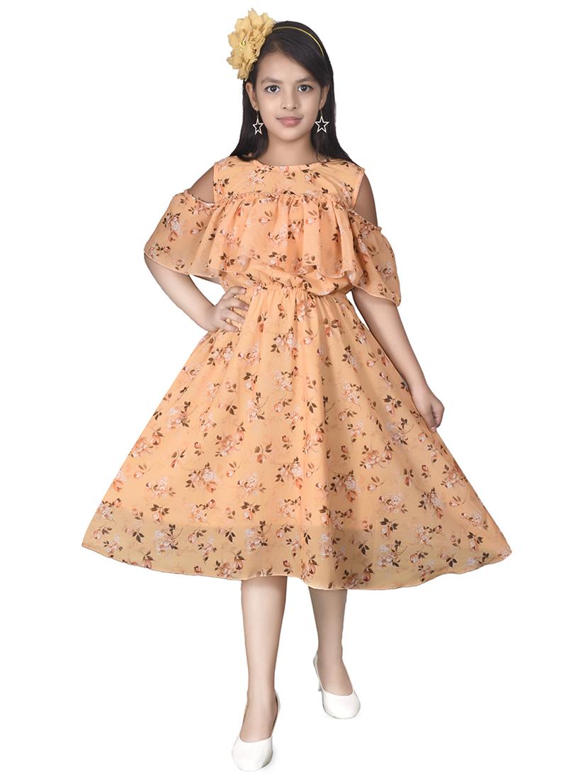 orange floral frock - 17539418 - Zoom Image - 0