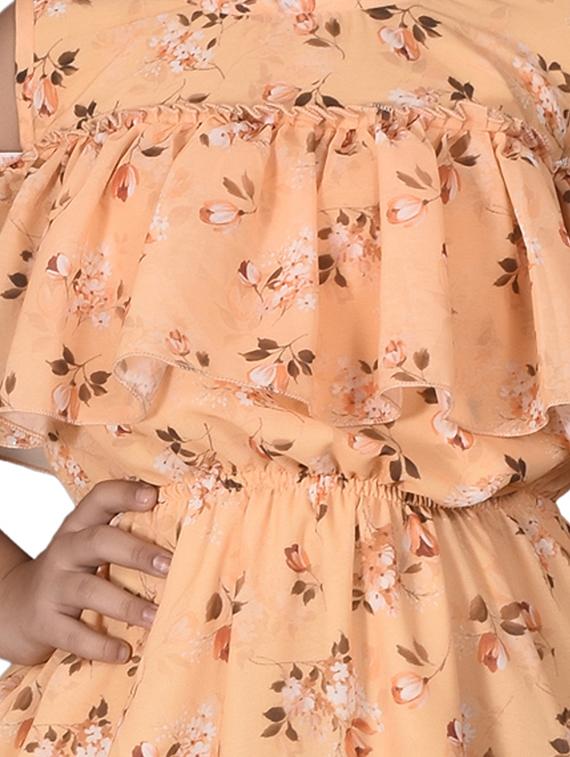 orange floral frock - 17539418 - Standard Image - 3