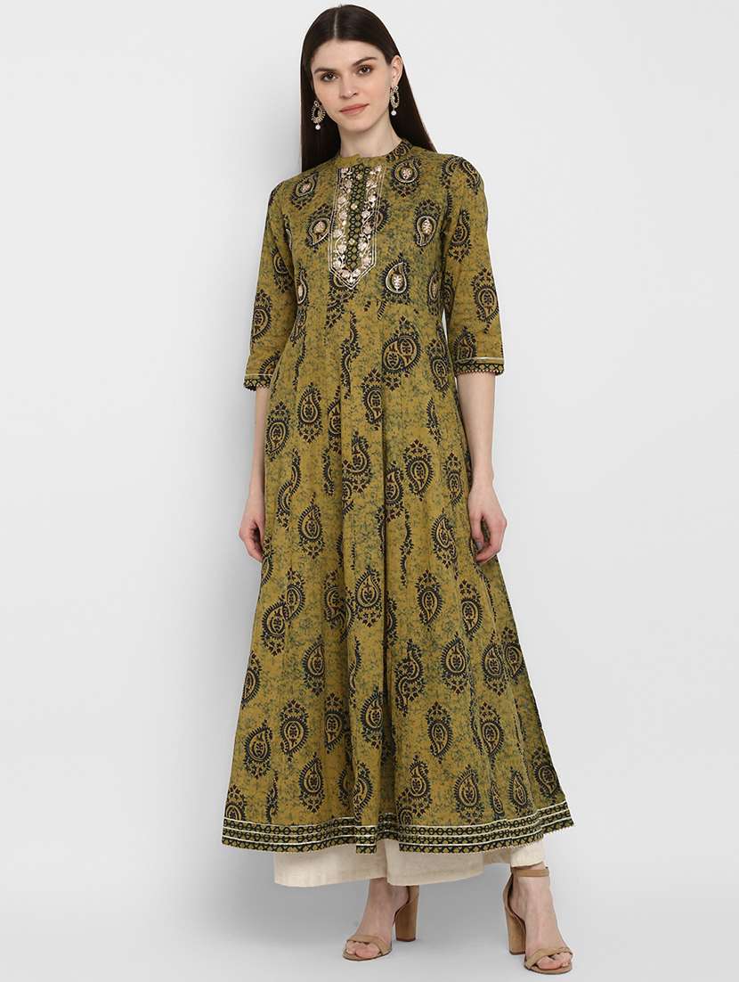 paisley anarkali kurta - 17541180 -  Zoom Image - 0