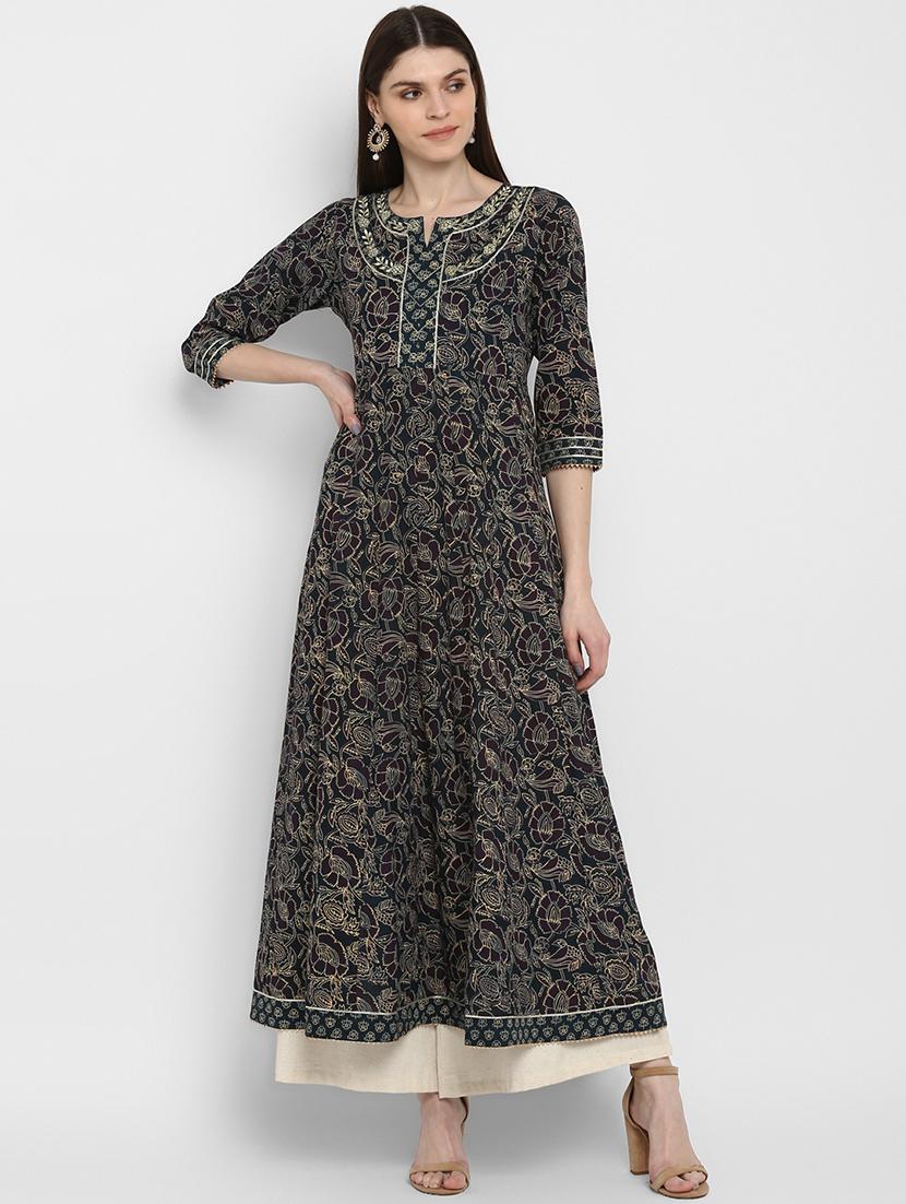 floral anarkali kurta - 17541185 - Zoom Image - 0