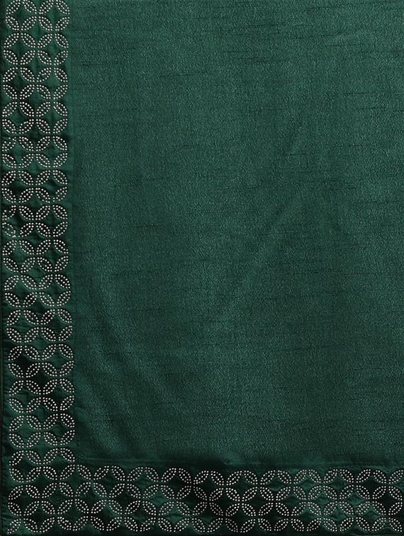 women's bordered green colored saree with blouse - 17541343 - Standard Image - 3