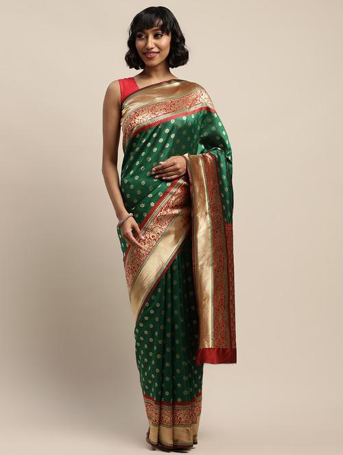 ethnic motifs banarasi saree - 17541384 -  Standard Image - 0