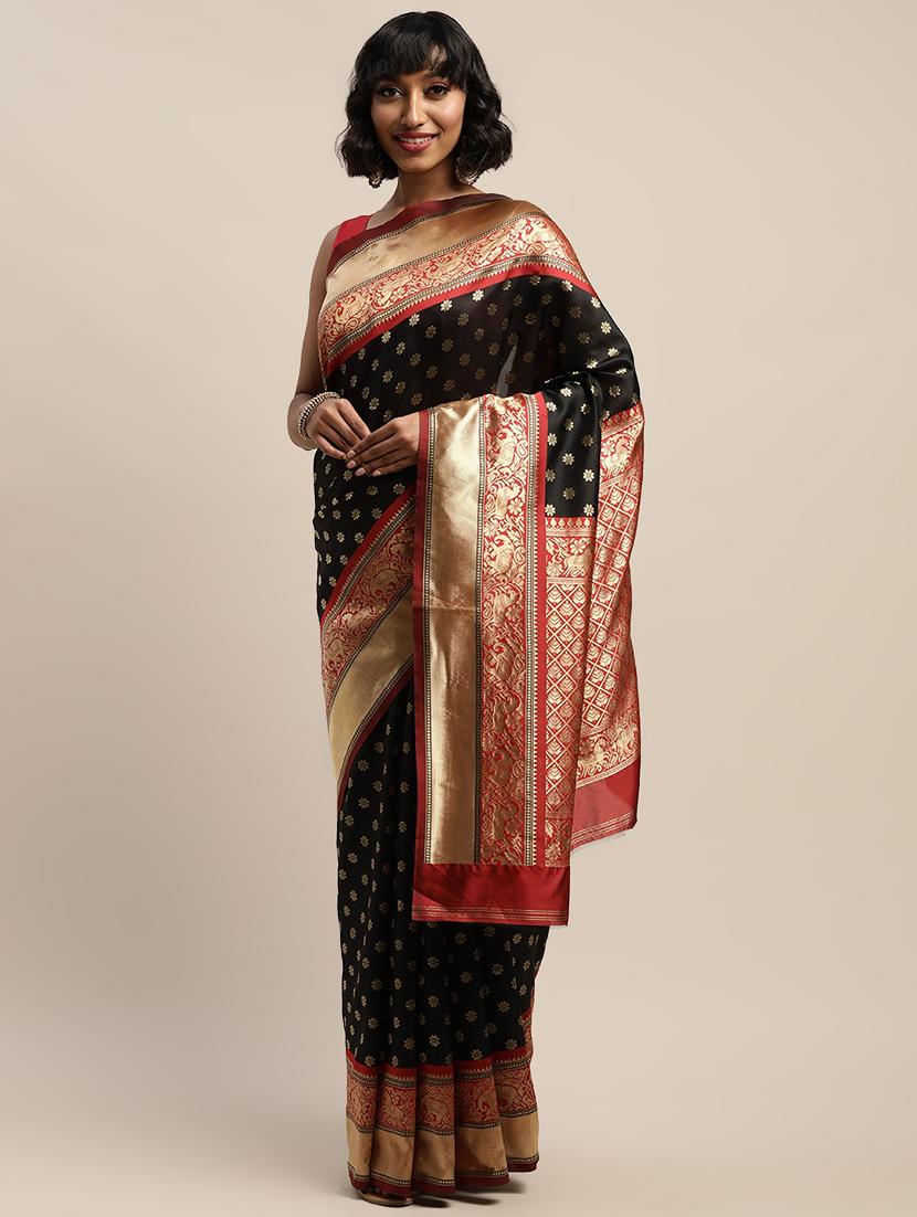 ethnic motifs banarasi saree with blouse - 17541385 -  Zoom Image - 0