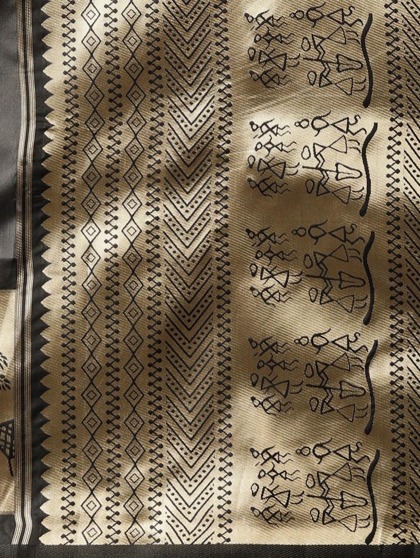 ethnic motifs banarasi saree with blouse - 17541397 - Standard Image - 3