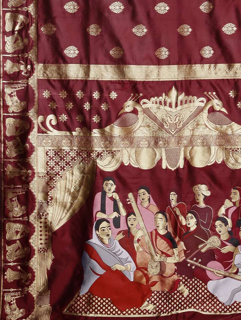 ethnic motifs banarasi saree - 17541412 -  Standard Image - 3