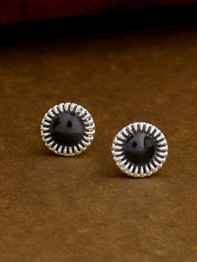black metal studs earring