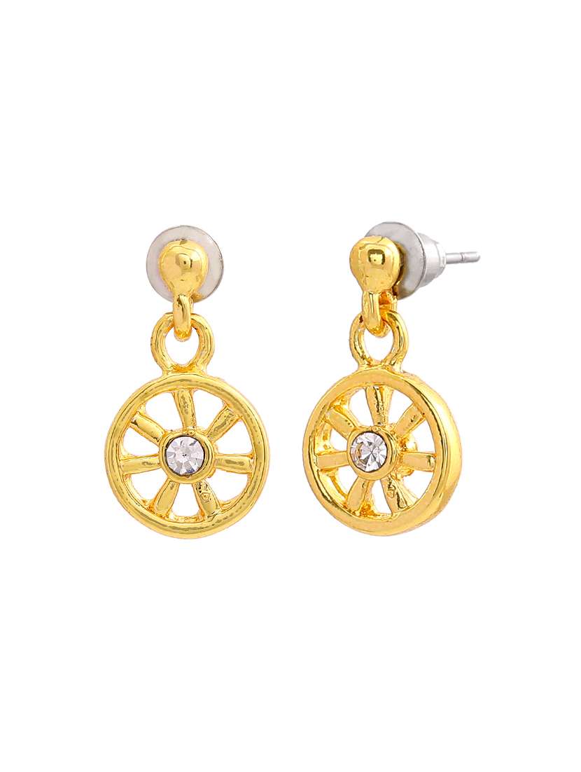gold metal drop earring - 17542788 -  Standard Image - 3