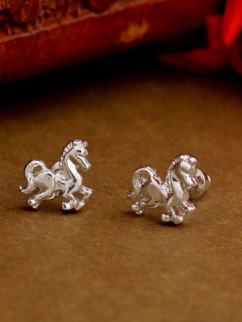 silver  metal studs earring