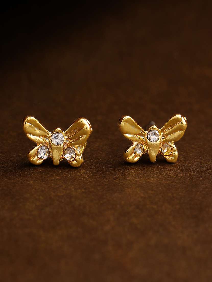 gold metal studs earring