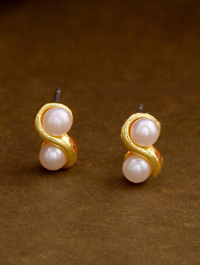gold metal studs earring - 17542833 - Zoom Image - 0