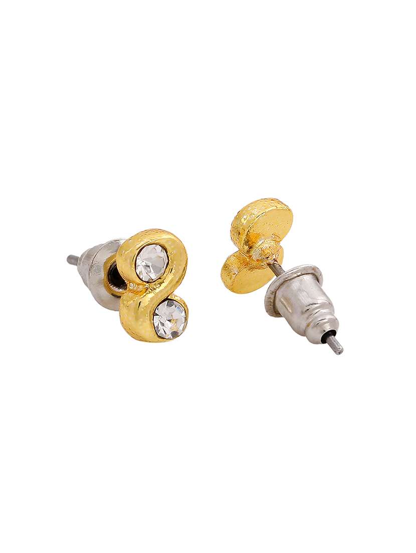 Gold Metal Studs Earring - 17542835 -  Standard Image - 3