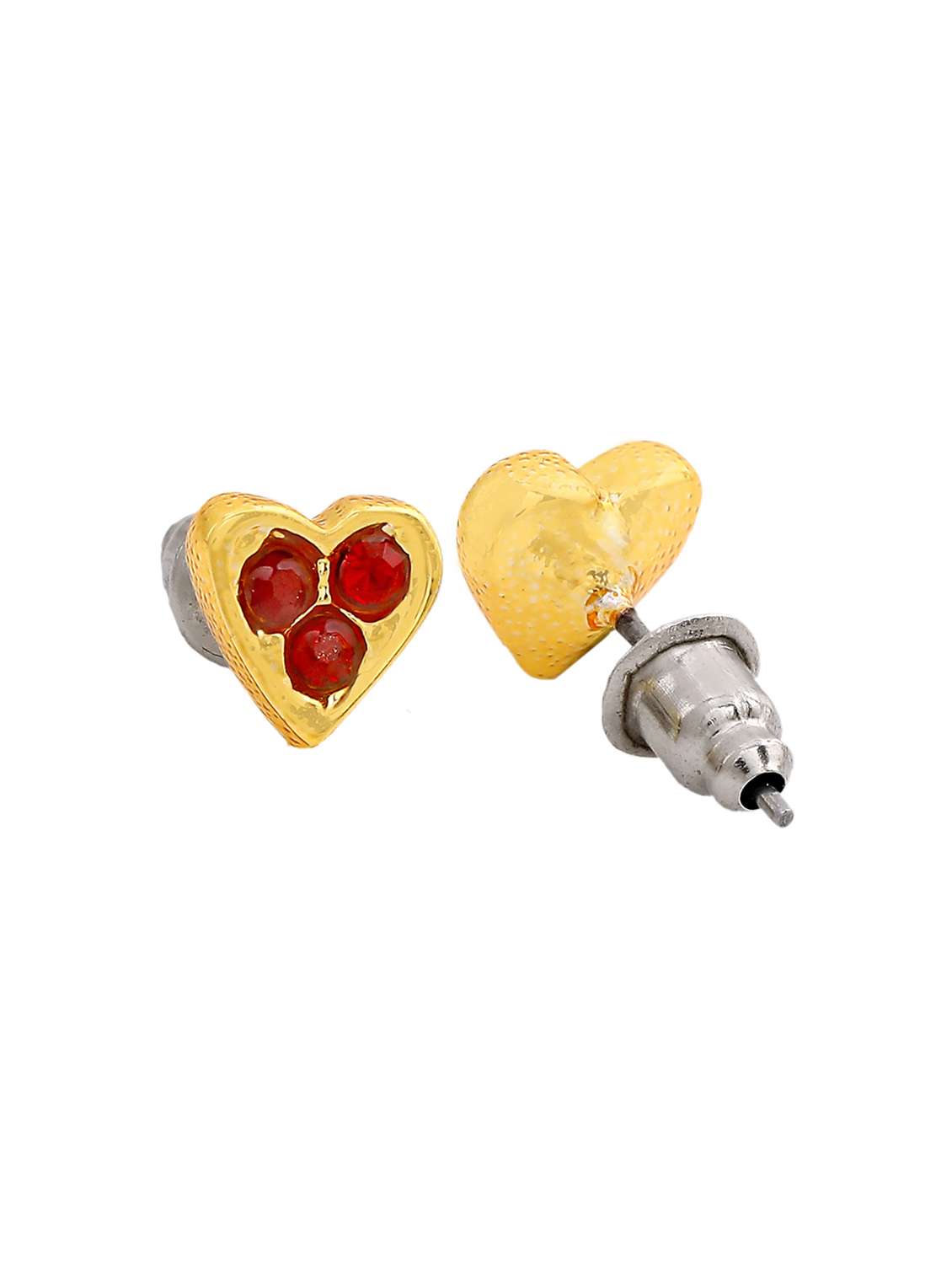 red metal studs earring - 17542839 - Standard Image - 3