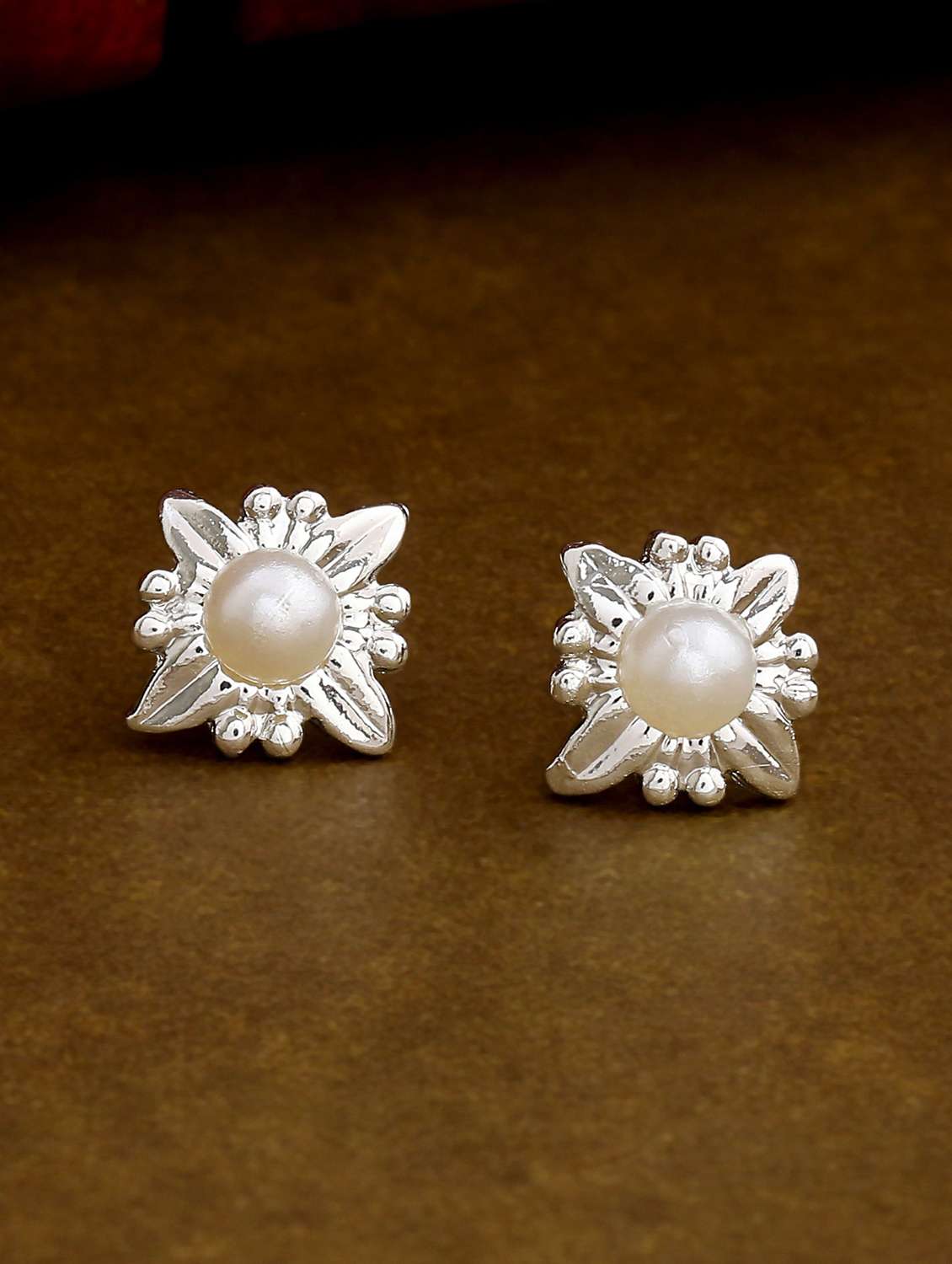silver  metal studs earring - 17542840 -  Zoom Image - 0