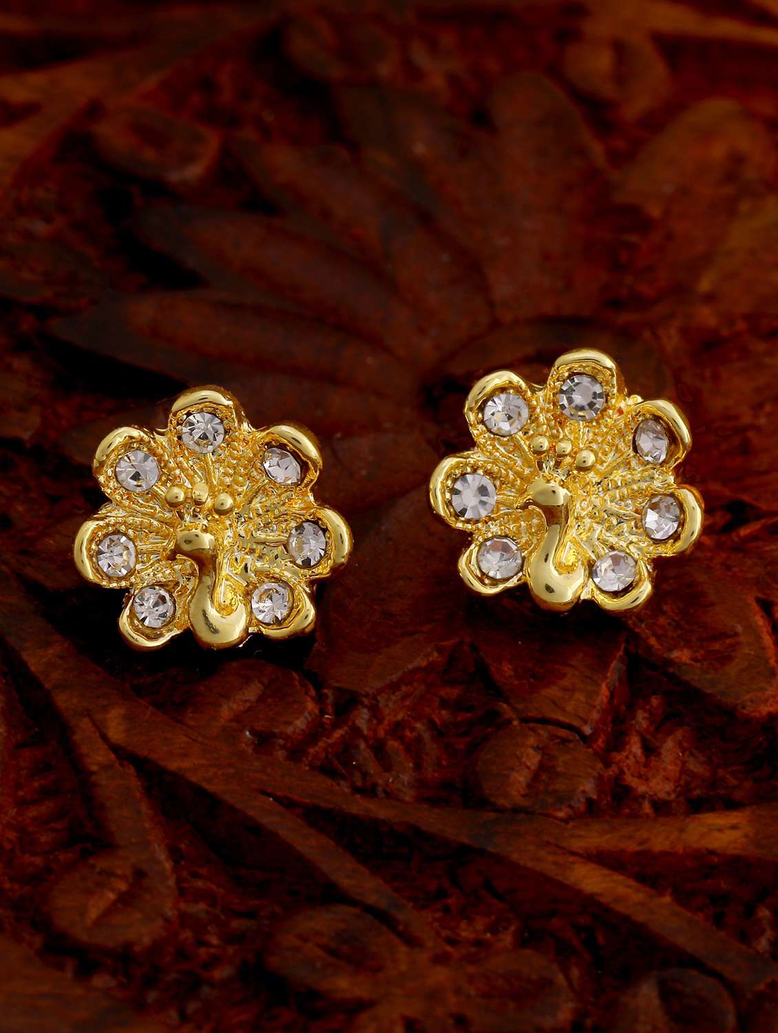 gold  metal studs earring