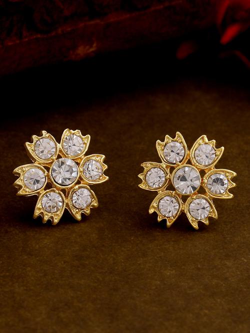 gold metal studs earring - 17542874 - Standard Image - 0