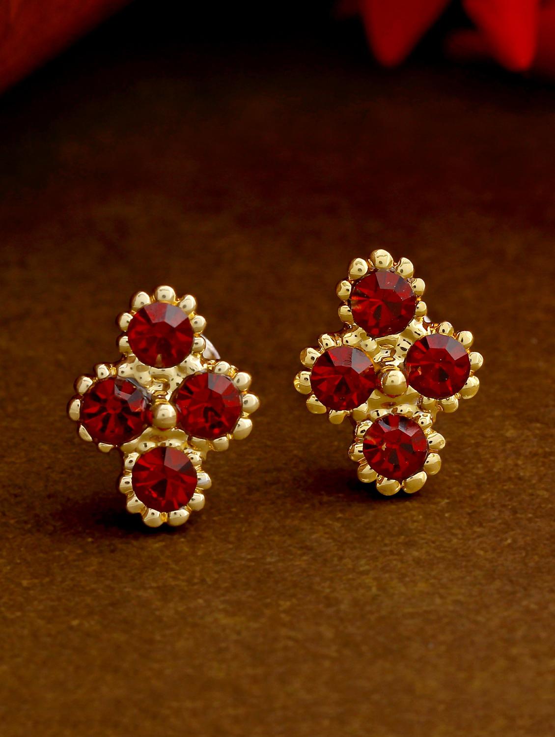 red metal studs earring - 17542877 - Zoom Image - 0