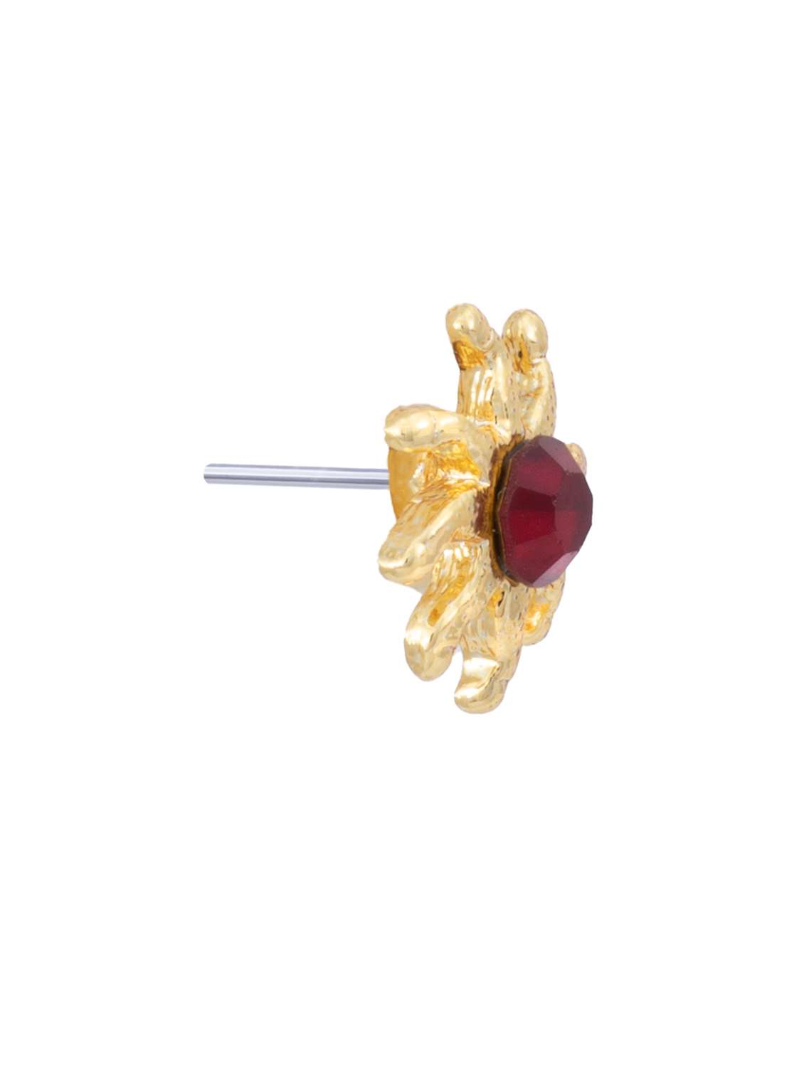 red metal studs earring - 17542879 - Standard Image - 3