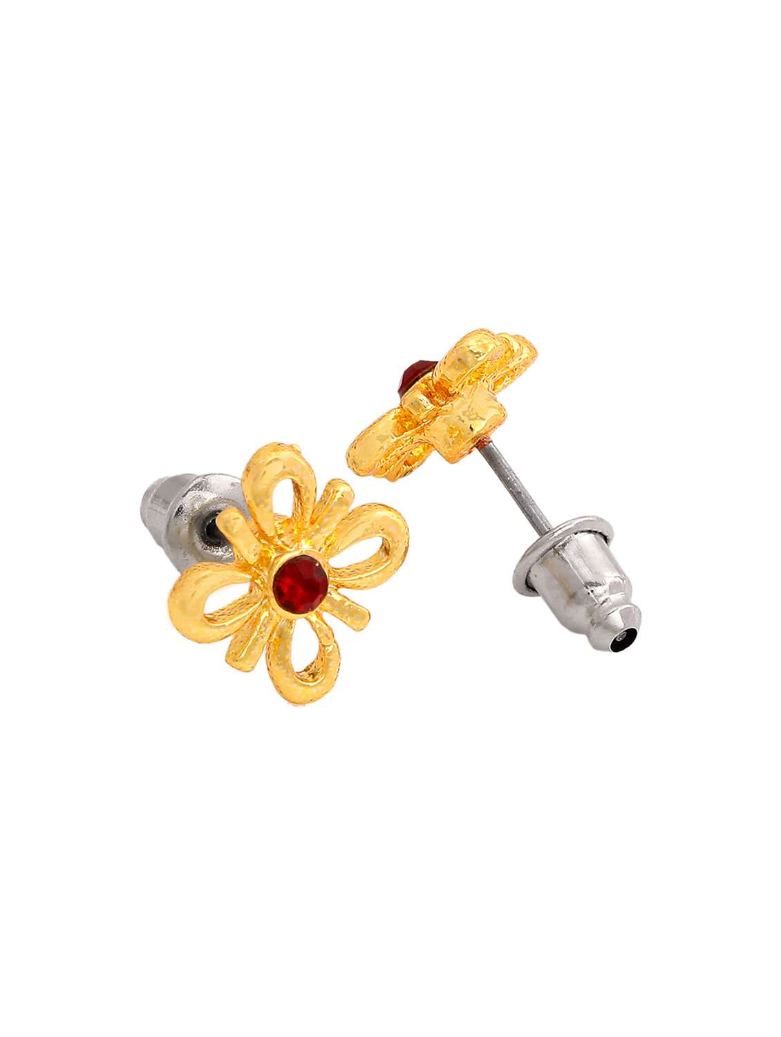 red metal studs earring - 17542881 - Standard Image - 3
