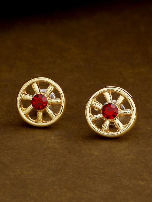 red metal studs earring - 17542883 -  Standard Image - 0
