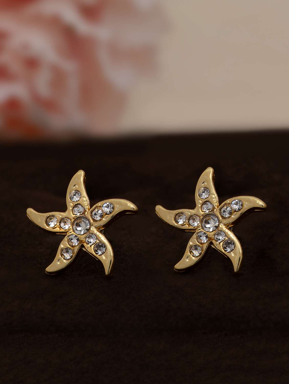 gold metal studs earring - 17542887 - Zoom Image - 0