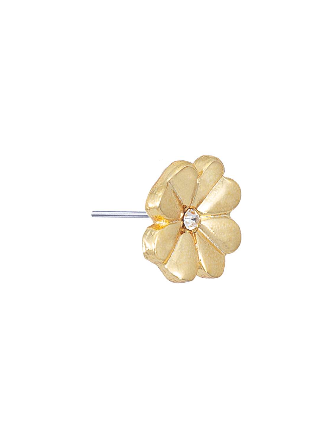 gold metal studs earring - 17542894 - Standard Image - 3