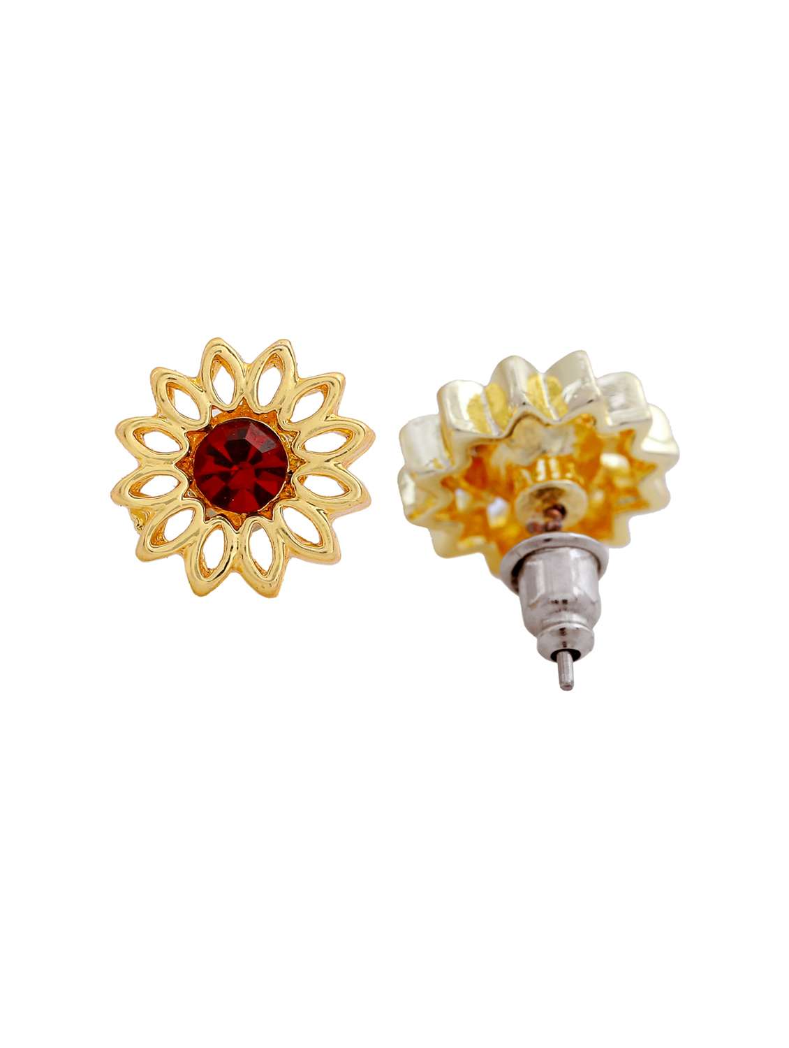 red metal studs earring - 17542896 - Standard Image - 3