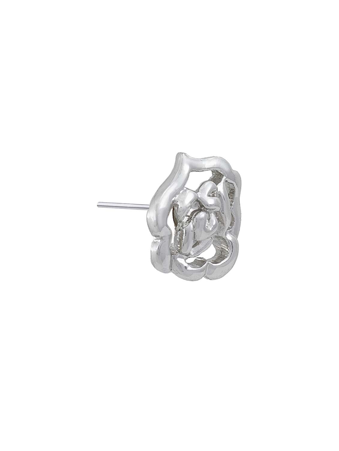 silver metal studs earring - 17542898 - Standard Image - 3