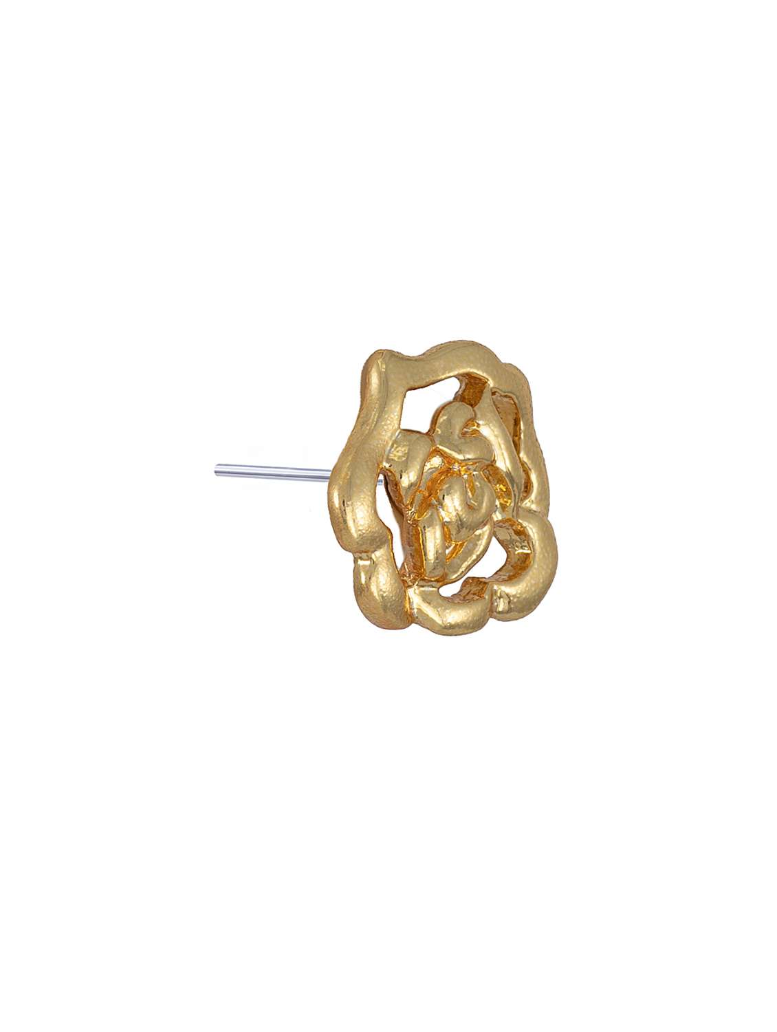 gold metal studs earring - 17542899 - Standard Image - 3
