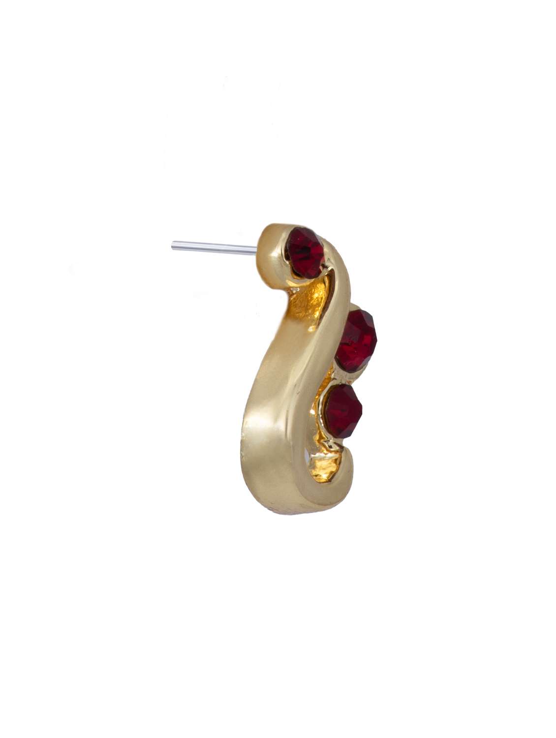 red metal studs earring - 17542911 - Standard Image - 3