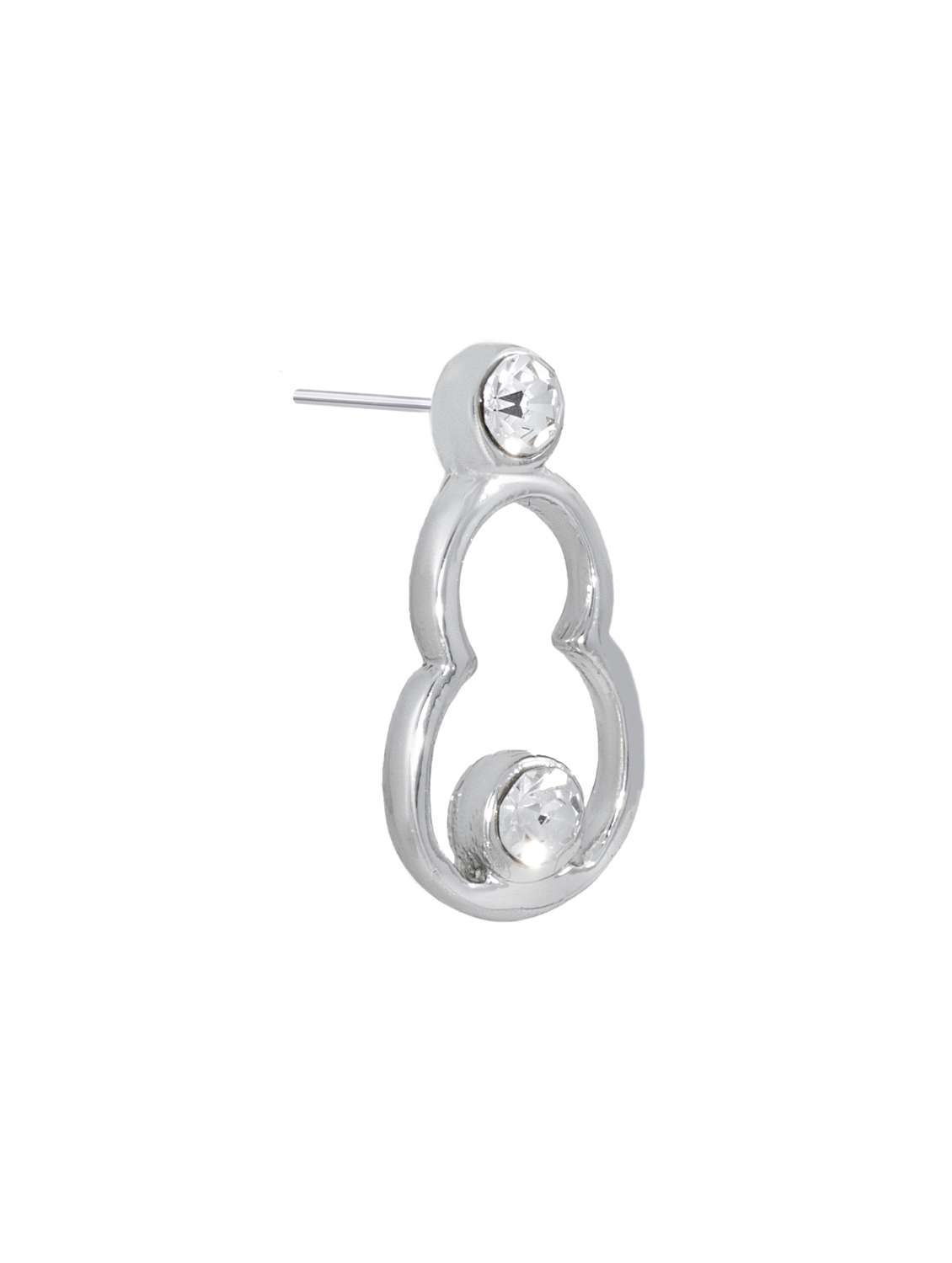 silver metal studs earring - 17542912 - Standard Image - 3