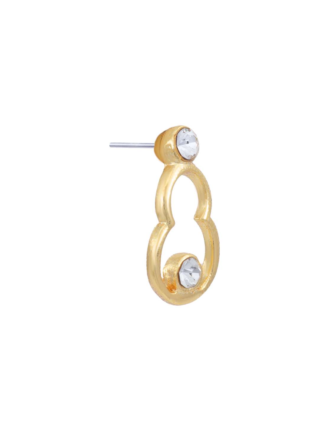 gold metal studs earring - 17542913 -  Standard Image - 3
