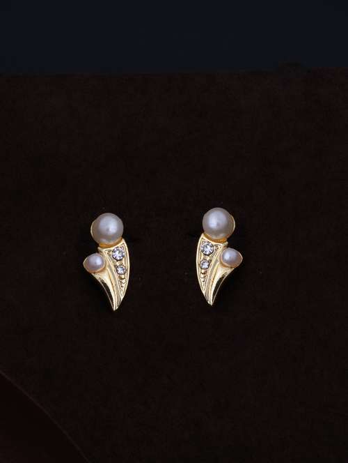 gold metal studs earring - 17542944 - Standard Image - 0