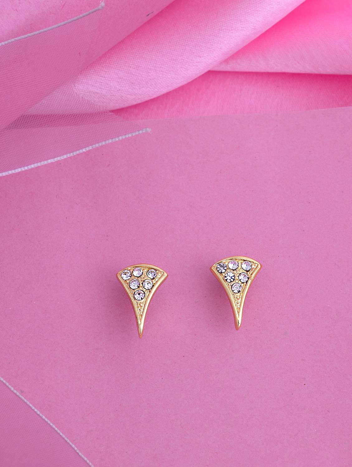 gold metal studs earring