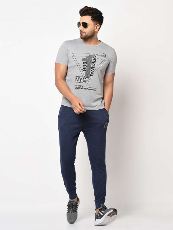 navy blue solid  jogger - 17543441 -  Standard Image - 3