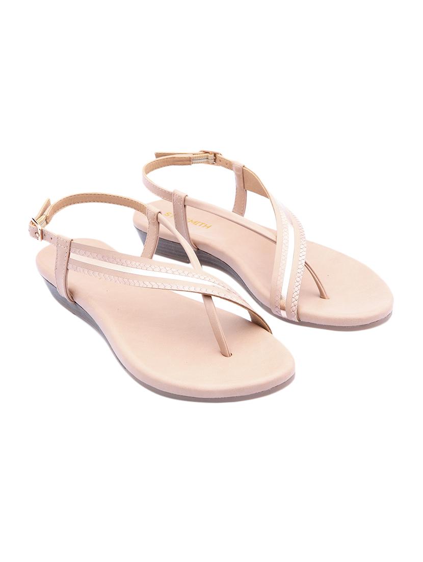 pink leatherette back strap sandals - 17544448 -  Zoom Image - 0