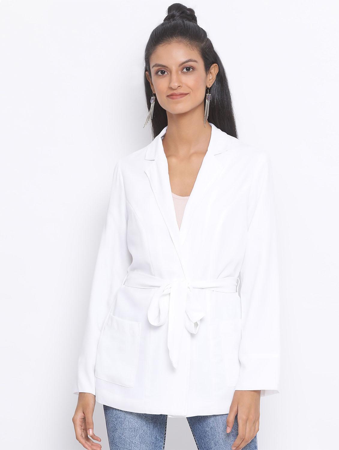 tie front casual blazer  - 17544671 -  Zoom Image - 0