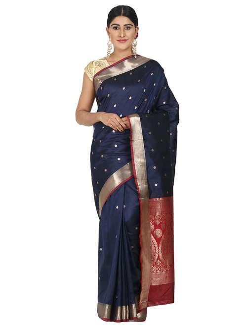 zari work woven saree with blouse - 17545787 -  Standard Image - 0