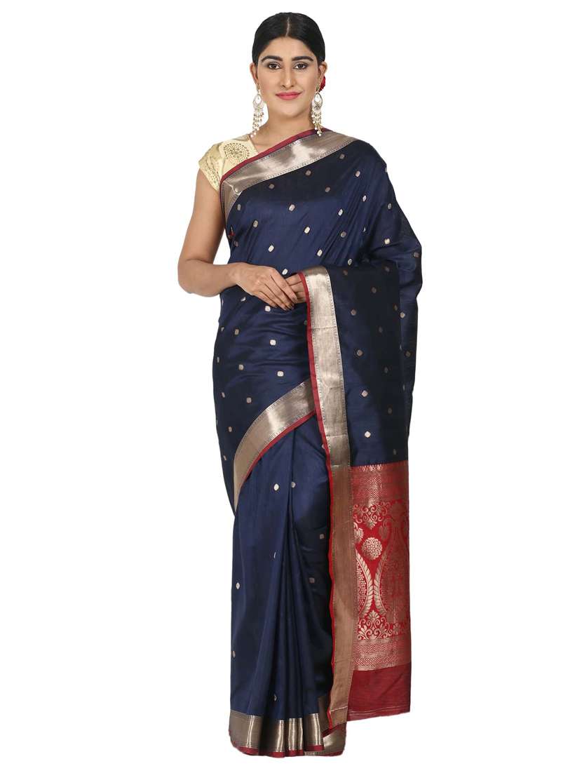zari work woven saree with blouse - 17545787 -  Zoom Image - 0