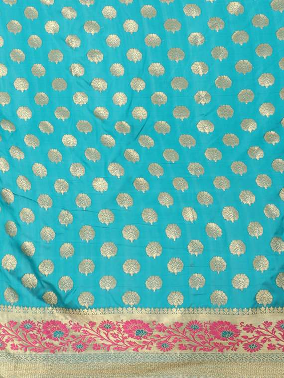 zari work banarasi saree with blouse - 17545788 - Standard Image - 3